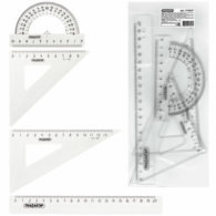Набор чертежный средний ПИФАГОР (линейка 20 см