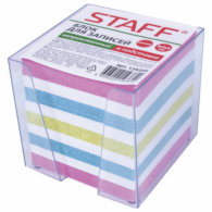 Блок для записей STAFF в подставке прозрачной