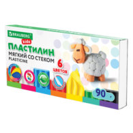 Пластилин мягкий восковой BRAUBERG KIDS