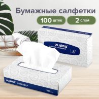 Салфетки косметические 100 штук в картонном боксе