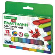 Пластилин классический BRAUBERG KIDS