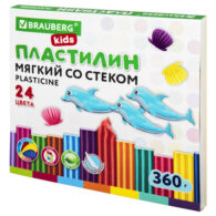 Пластилин мягкий восковой BRAUBERG KIDS