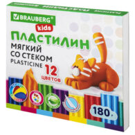 Пластилин мягкий восковой BRAUBERG KIDS