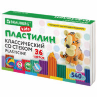 Пластилин классический BRAUBERG KIDS